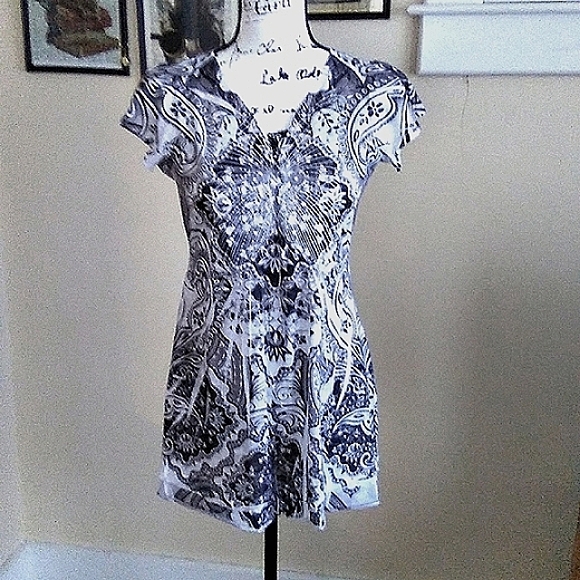 UNITY WORLD WEAR Cap Sleeve Mini Dress/Tunic (sz S) - Picture 7 of 11